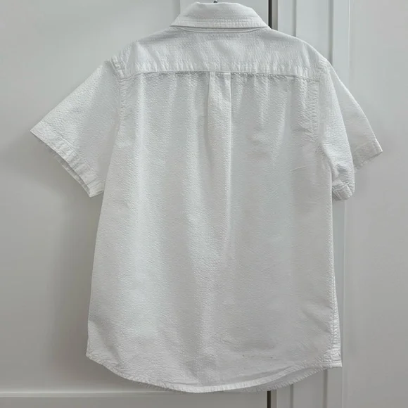 Janie and Jack White Button Down short sleeves Shirt size 7. - Picture 3 of 11
